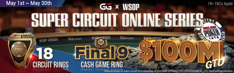 WSOP Circuit Online на GGPokerOk стартует 1 мая