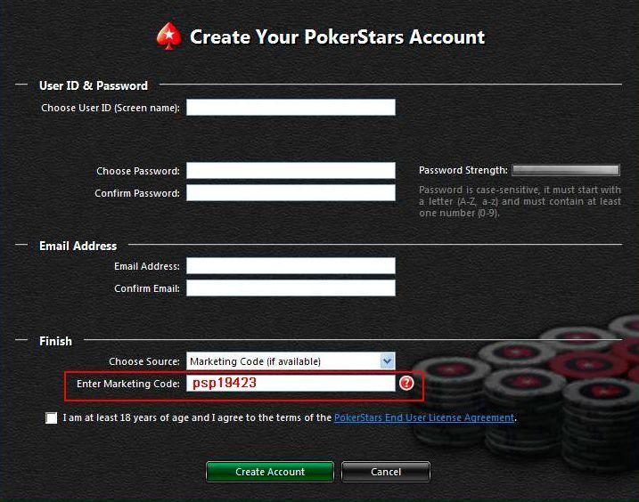 Создать учетную запись в Покер Старс (PokerStars)