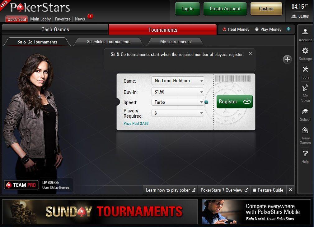 PokerStars 7 - Турниры