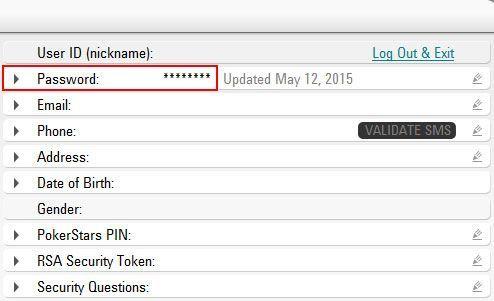 Как поменять пароль в Покер Старс (PokerStars)
